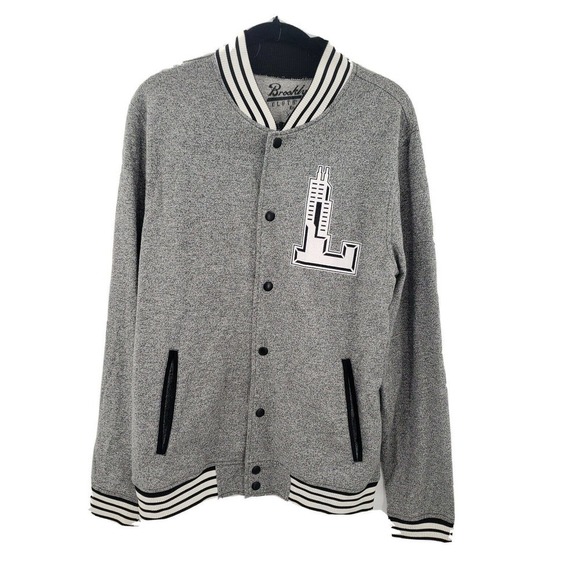 Brooklyn Lollapalooza Chicago graphic bomber jacket men size medium banded logo - Picture 3 of 16